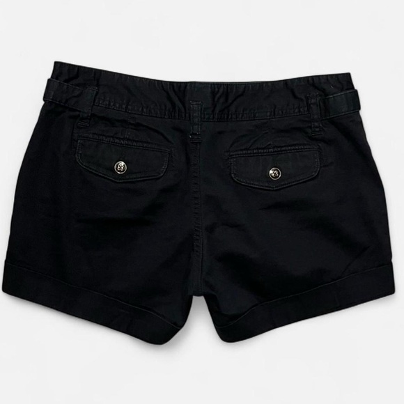 🎷 Banana Republic Shorts~Women’s Sz 2 Petite~Black~Cuffed Hem~Low-Mid Rise - Picture 4 of 10